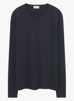 American Vintage DECATUR - Regular-fit, Katoenen T-shirt Met Ronde Hals | Blauw