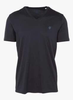 Marc O'Polo Regular-fit, Katoenen T-shirt Met V-hals | Blauw