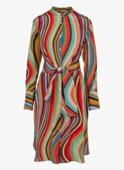 PAUL SMITH Lange, Zijden Jurk | Veelkleurig