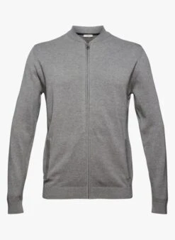 ESPRIT Regular-fit Vest Van Biokatoen Met Rits | Grijs