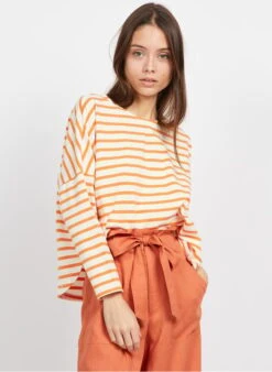 DES PETITS HAUTS FILLY - Gestreept, Katoenen T-shirt Met Ronde Hals | Veelkleurig