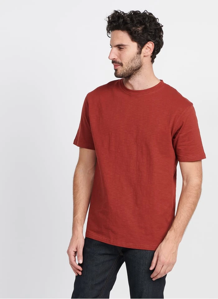 Minimum HEON - Regular-fit T-shirt Van Biokatoen Met Ronde Hals | Rood - Image 2