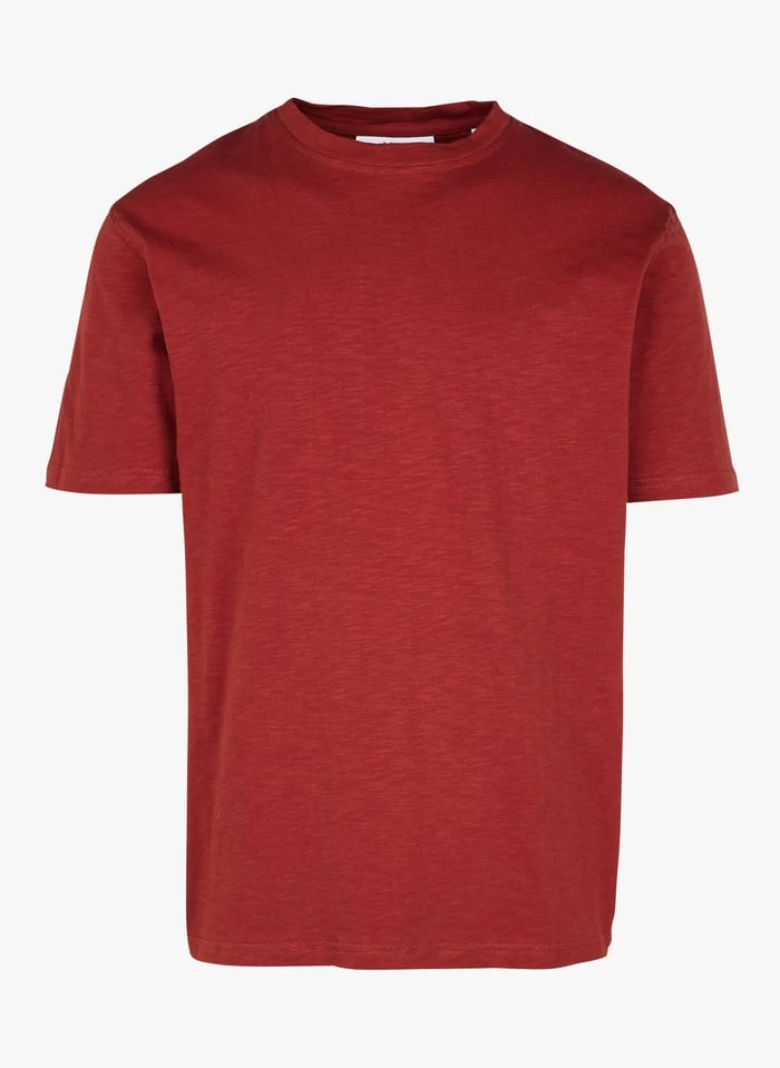 Minimum HEON - Regular-fit T-shirt Van Biokatoen Met Ronde Hals | Rood