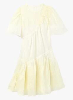 Sandro KIARANE - Ruimvallende, Korte Jurk Van Linnenmix | Veelkleurig