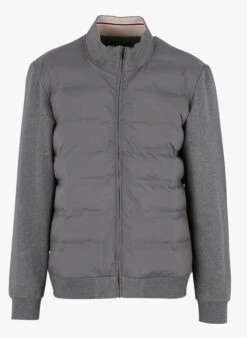 Hackett Gewatteerd Vest Met Hoge Kraag | Grijs