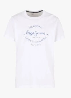 Pepe Jeans RIGLEY - Katoenen T-shirt Met Ronde Hals | Wit