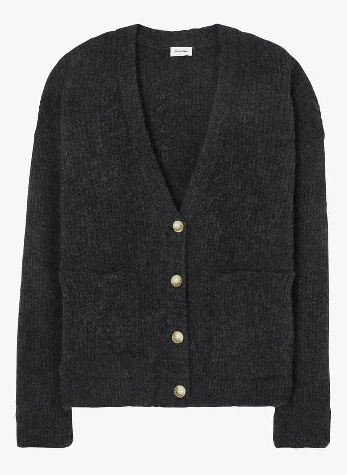 American Vintage EAST - Vest Met V-hals En Knopen | Grijs