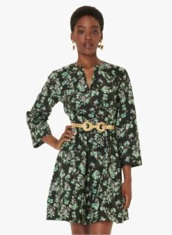 Tara Jarmon REBA - Korte, Katoenen Jurk Met Print | Grijs