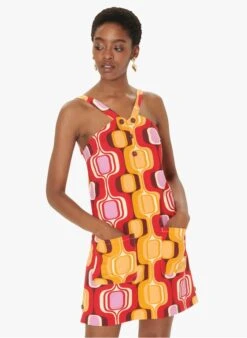 Tara Jarmon RALANA - Korte Jurk Van Stretchkatoen Met Print | Rood