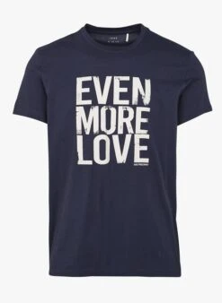 Ikks Katoenen T-shirt Met Ronde Hals En Zeefdruk | Blauw