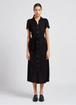 Billabong SWEET DAY - Lange Jurk Van Viscose Met V-hals En Textuur | Zwart