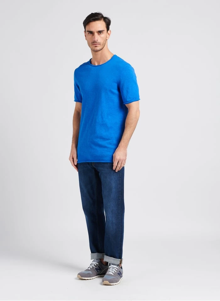 American Vintage SONOMA - Katoenen T-shirt Met Ronde Hals | Blauw - Image 3