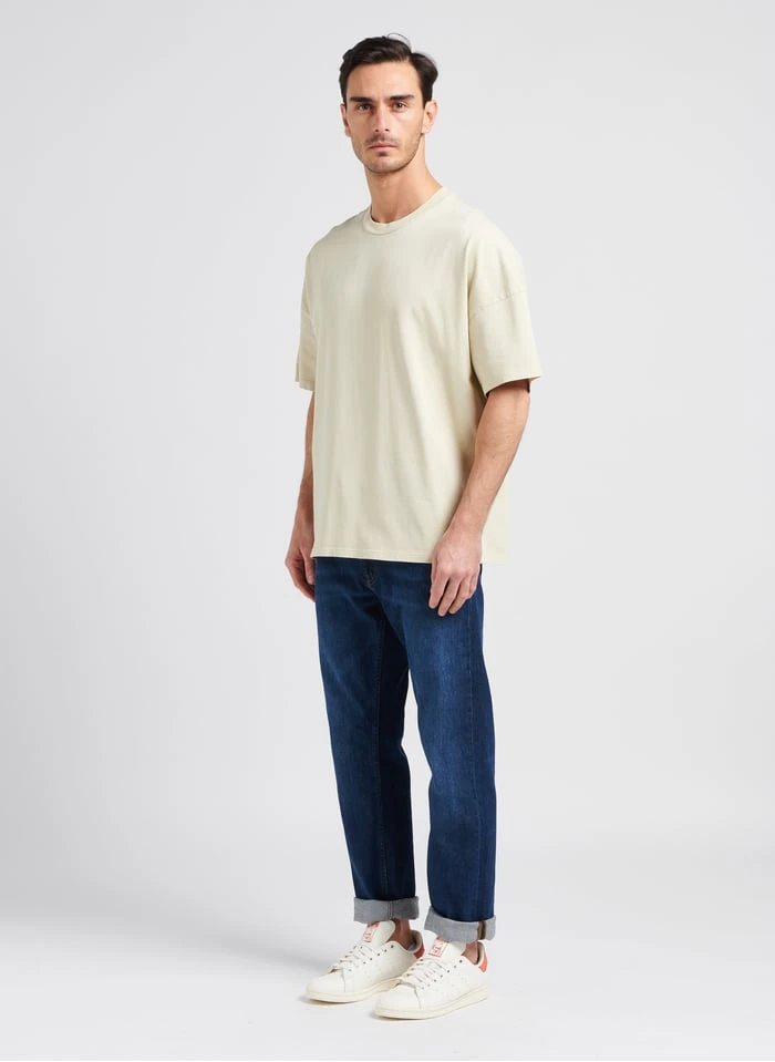 American Vintage FIZVALLEY - Katoenen T-shirt Met Ronde Hals | Beige - Image 3