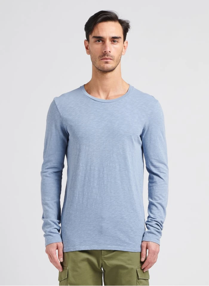 American Vintage BYSAPICK - Regular-fit, Katoenen T-shirt Met Ronde Hals | Blauw - Image 2