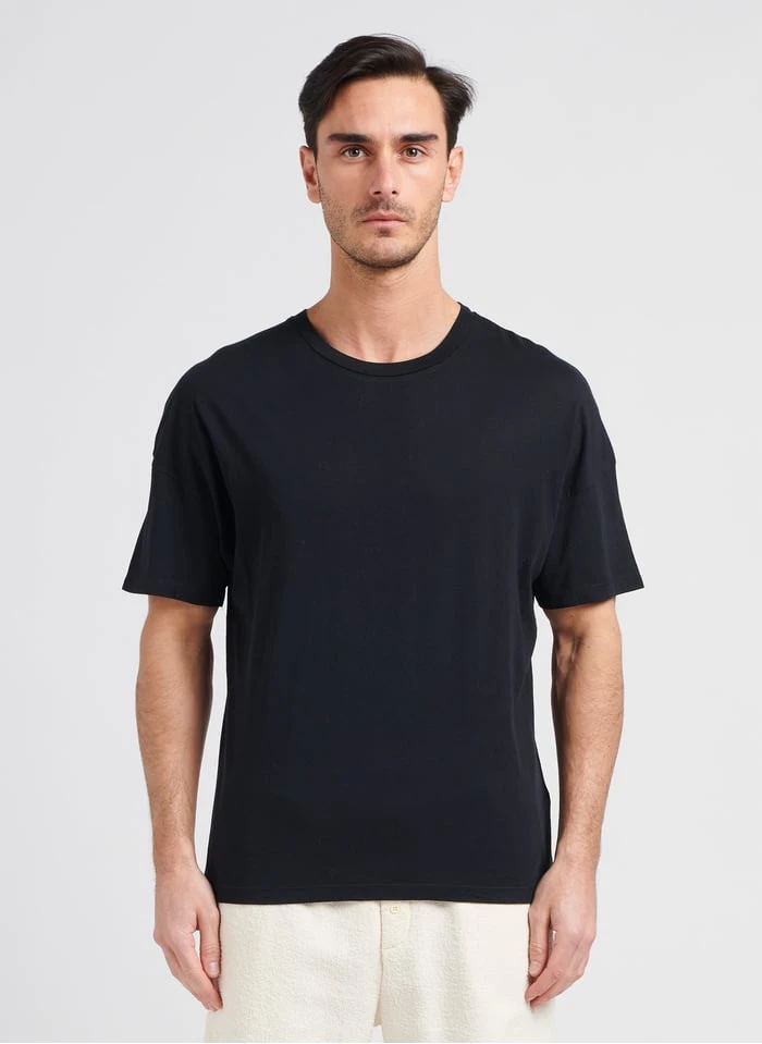 American Vintage DECATUR - Regular-fit, Katoenen T-shirt Met Ronde Hals | Zwart - Image 2