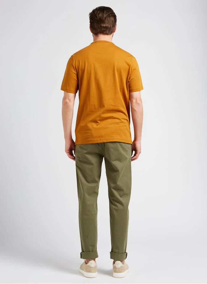 Farah DANNY - Slim-fit, Katoenen T-shirt Met Ronde Hals | Bruin - Image 4