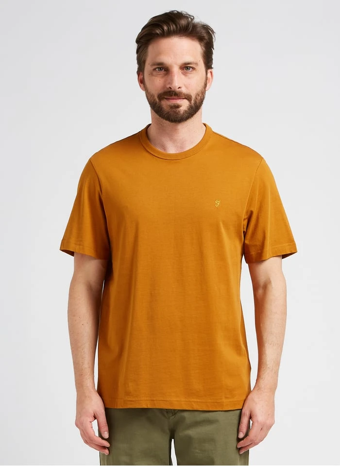 Farah DANNY - Slim-fit, Katoenen T-shirt Met Ronde Hals | Bruin - Image 2