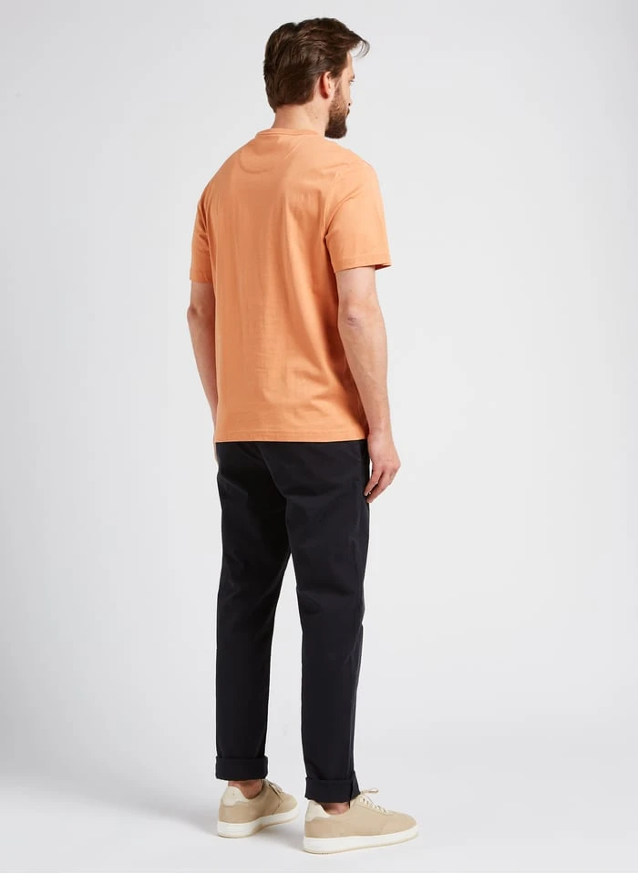 Farah DANNY - Slim-fit, Katoenen T-shirt Met Ronde Hals | Oranje - Image 4