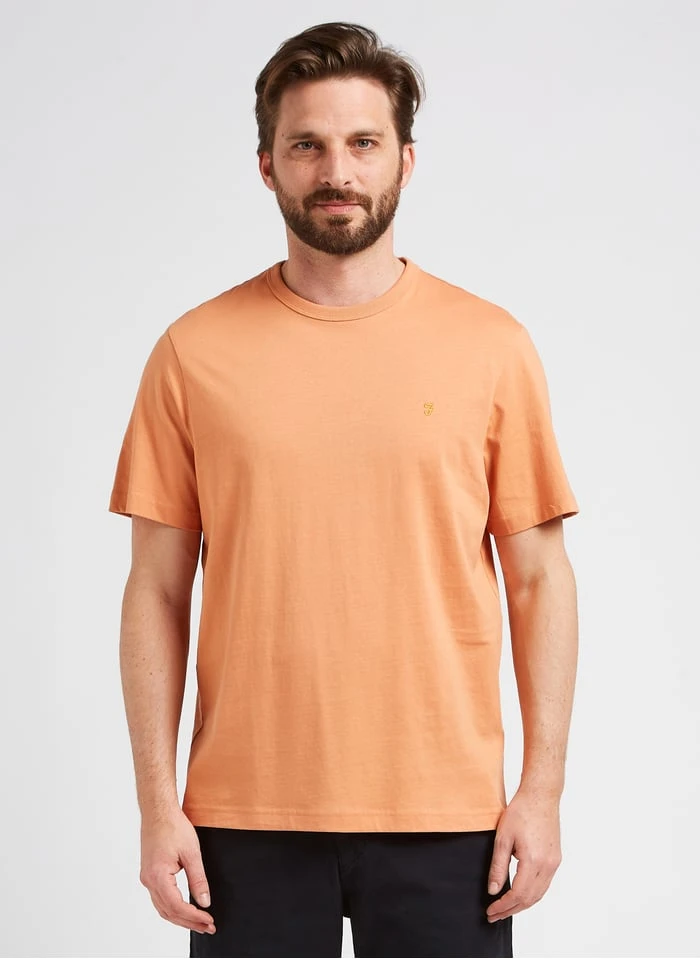 Farah DANNY - Slim-fit, Katoenen T-shirt Met Ronde Hals | Oranje - Image 2