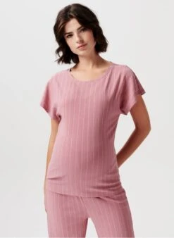 SUPERMOM FAIRBURN - Gestreept T-shirt Met Ronde Hals | Roze