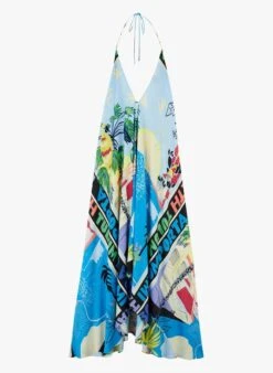 WILD VOILA - Strandjurk Van Viscose | Blauw