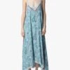 Zadig & Voltaire RISTY - Lange Jurk Van Viscose Met Print | Blauw