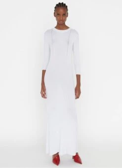 ZAPA ROPER - Lange Jurk Met Ribbeltextuur Viscoseblend | Roze