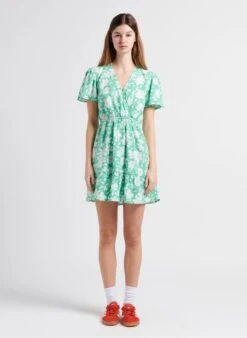 Billabong SPRING LIGHT - Korte Jurk Met V-hals En Print | Groen