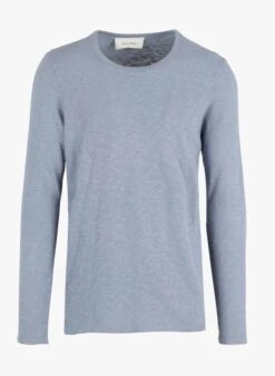 American Vintage BYSAPICK - Regular-fit, Katoenen T-shirt Met Ronde Hals | Blauw