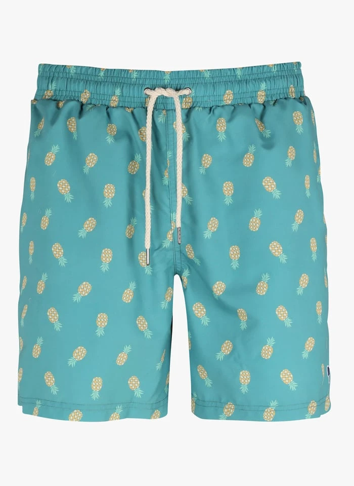 Faguo MIMIZAN - Zwemshort Van Gerecyclede Stof Met Print | Groen - Afbeelding 3