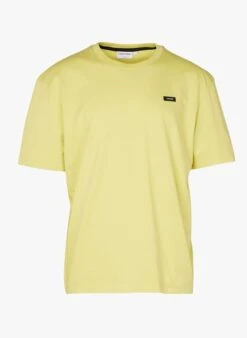 Calvin Klein T-shirt Van Biokatoen Met Ronde Hals | Geel