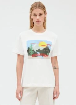 CLAUDIE PIERLOT TOCAMP - Katoenen T-shirt Met Print | Beige