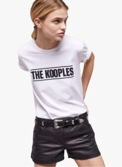 THE KOOPLES Katoenen T-shirt Met Ronde Hals En Print | Wit