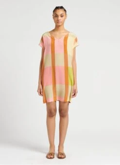 Momoni Korte, Zijden Jurk Met Print | Roze