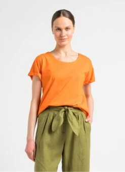 DES PETITS HAUTS ZAELIA - Katoenen T-shirt Met Ronde Hals | Geel