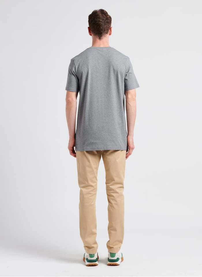 Aigle Regular-fit, Katoenen T-shirt Met Ronde Hals En Borduursel | Grijs - Image 5