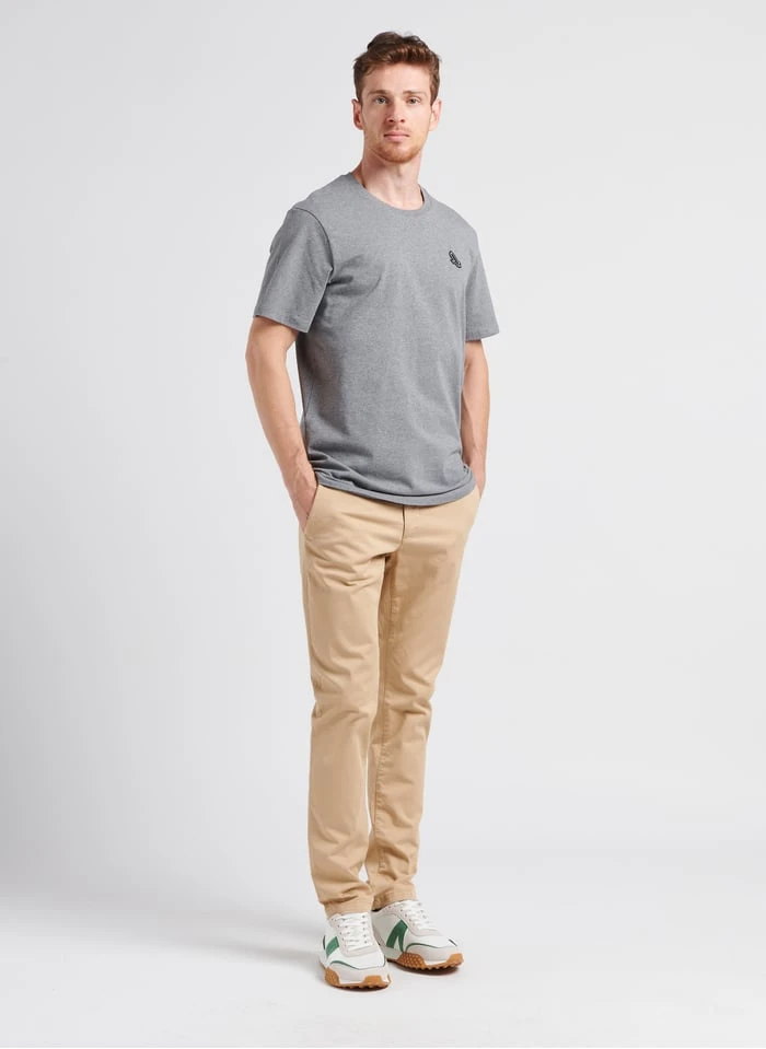 Aigle Regular-fit, Katoenen T-shirt Met Ronde Hals En Borduursel | Grijs - Image 4