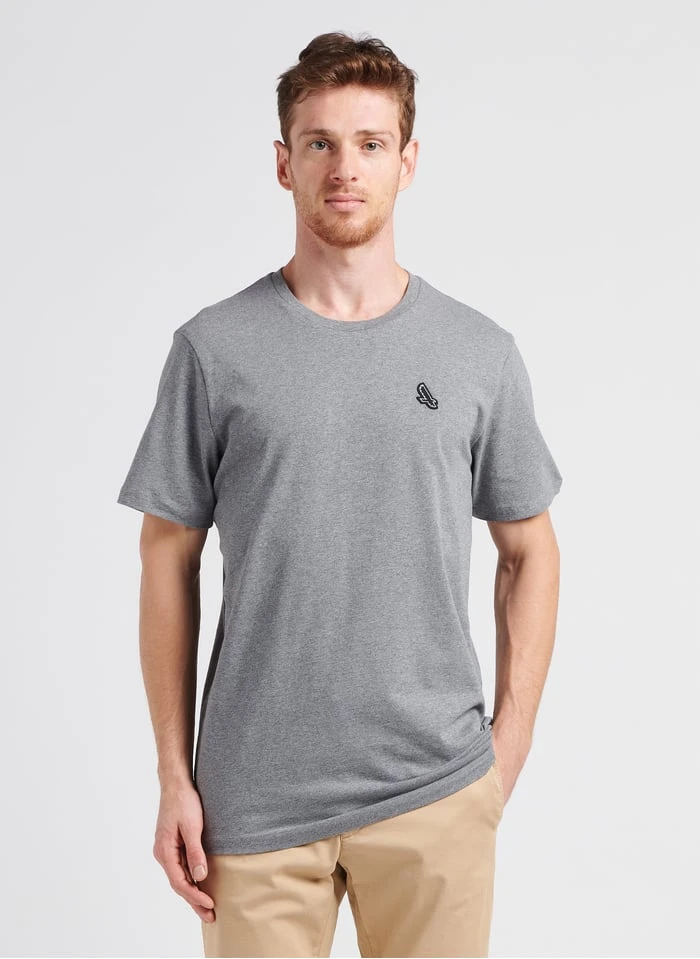 Aigle Regular-fit, Katoenen T-shirt Met Ronde Hals En Borduursel | Grijs - Image 2