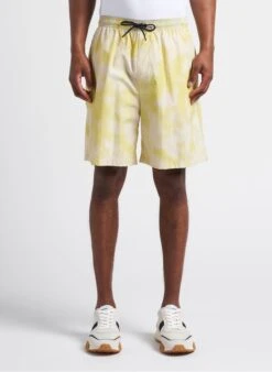 Calvin Klein Katoenen Zwemshort Met Print | Geel