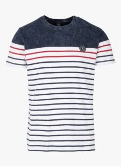 LE TEMPS DES CERISES BLANK - Gestreept, Katoenen T-shirt | Wit