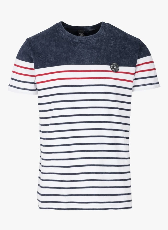 LE TEMPS DES CERISES BLANK - Gestreept, Katoenen T-shirt | Wit