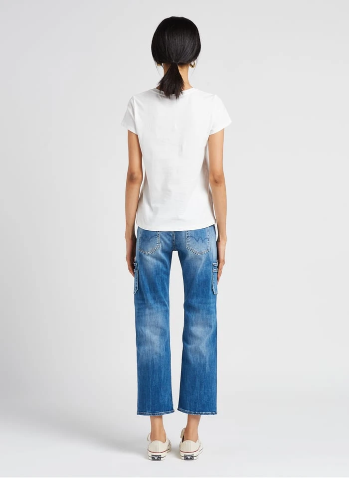 LE TEMPS DES CERISES SAVANA - Katoenen T-shirt Met Ronde Hals En Zeefdruk | Wit - Image 5