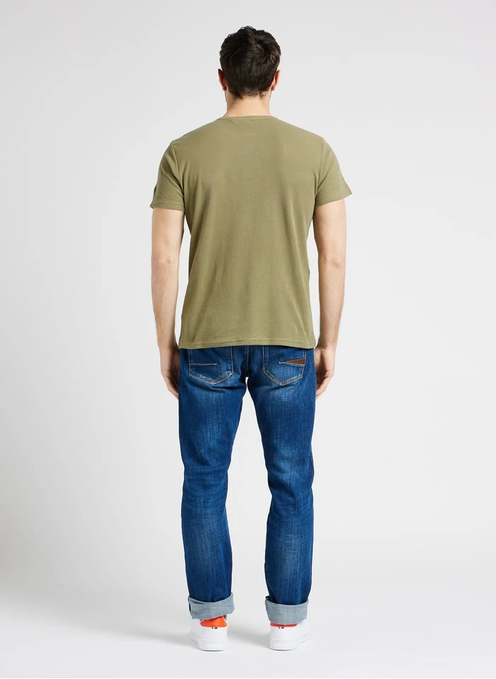 LE TEMPS DES CERISES TALEM - Regular-fit T-shirt Van Piquékatoen | Kaki - Image 4