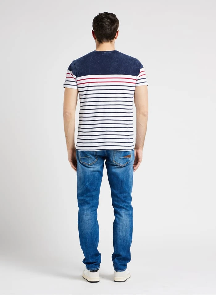 LE TEMPS DES CERISES BLANK - Gestreept, Katoenen T-shirt | Wit - Afbeelding 4