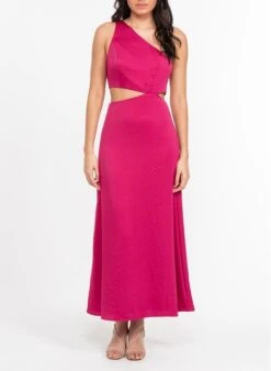 KOOKAI Lange One-shoulder-jurk | Roze