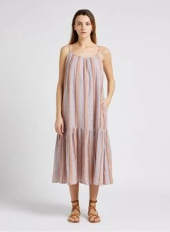 ROSARIO - Ruimvallende, Katoenen Jurk | Violet