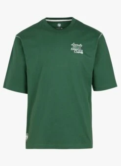 Regular-fit, Katoenen T-shirt Met Ronde Hals En Zeefdruk Lacoste X Rolland Garros | Groen