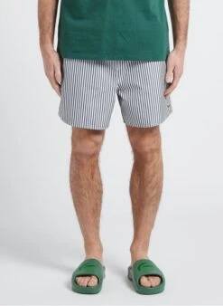 Lacoste Gestreept Zwemshort | Blauw