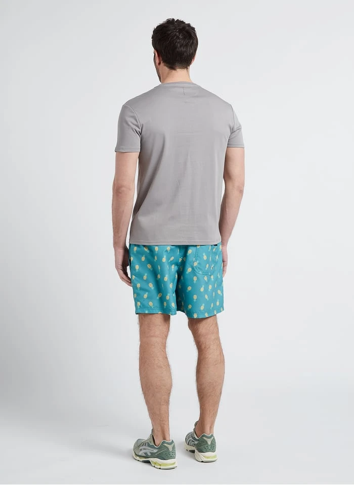 Faguo MIMIZAN - Zwemshort Van Gerecyclede Stof Met Print | Groen - Afbeelding 7