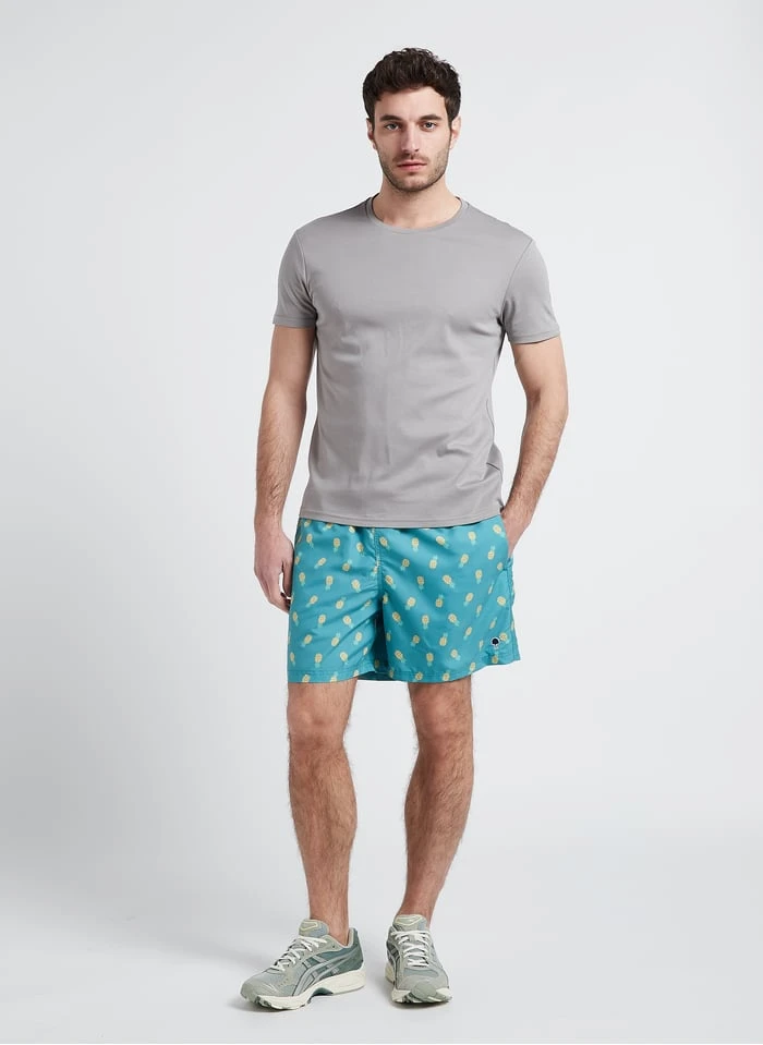 Faguo MIMIZAN - Zwemshort Van Gerecyclede Stof Met Print | Groen - Afbeelding 6